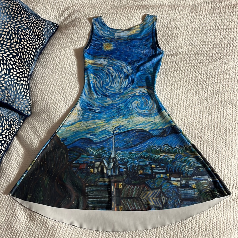 Blackmilk xs dress Starry Night Van Gogh